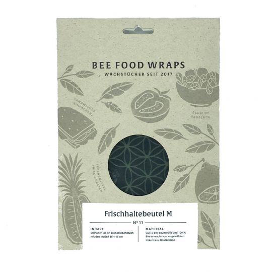 Bee Food Wraps - Frischhaltebeutel M 