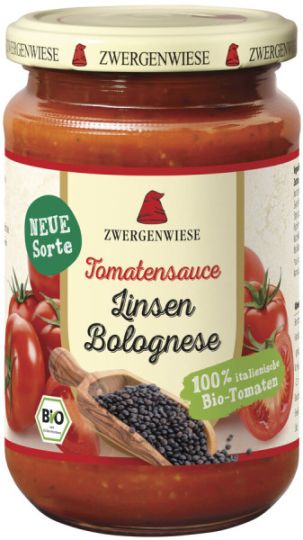 Zwergenwiese Tomatensauce Linsen Bolognese 340ml 